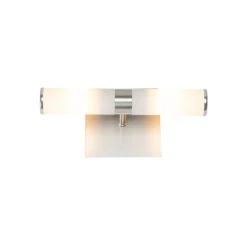 Moderne badkamer wandlamp staal IP44 2-lichts - Bath