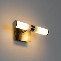 Moderne badkamer wandlamp staal IP44 2-lichts - Bath