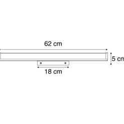 Moderne badkamer wandlamp staal 62 cm IP44 - Cascada