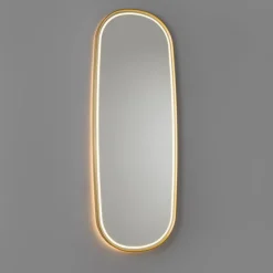 Moderne badkamerspiegel goud incl. LED en touch dimmer - Geraldien