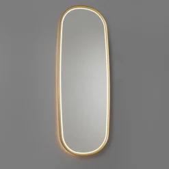 Moderne badkamerspiegel goud incl. LED en touch dimmer - Geraldien