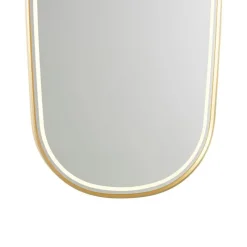 Moderne badkamerspiegel goud incl. LED en touch dimmer - Geraldien