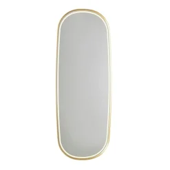 Moderne badkamerspiegel goud incl. LED en touch dimmer - Geraldien