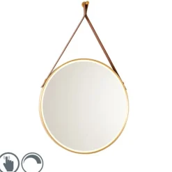 Moderne badkamerspiegel goud incl. LED en touch dimmer - Pien