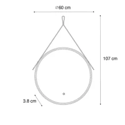 Moderne badkamerspiegel goud incl. LED en touch dimmer - Pien