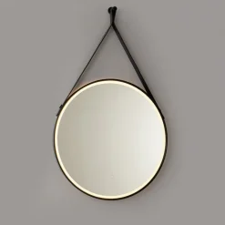 Moderne badkamerspiegel zwart incl. LED en touch dimmer - Pien