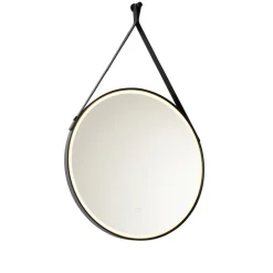 Moderne badkamerspiegel zwart incl. LED en touch dimmer - Pien