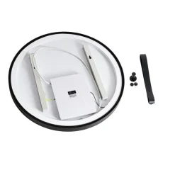 Moderne badkamerspiegel zwart incl. LED en touch dimmer - Pien