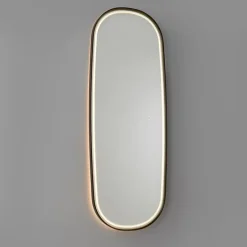 Moderne badkamerspiegel zwart incl. LED en touch dimmer - Geraldien