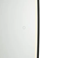 Moderne badkamerspiegel zwart incl. LED en touch dimmer - Geraldien