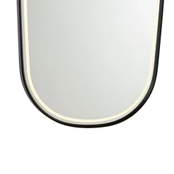 Moderne badkamerspiegel zwart incl. LED en touch dimmer - Geraldien