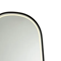 Moderne badkamerspiegel zwart incl. LED en touch dimmer - Geraldien