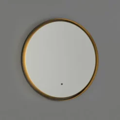 Moderne badkamerspiegel zwart incl. LED en touch dimmer - Pim