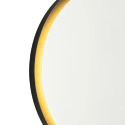 Moderne badkamerspiegel zwart incl. LED en touch dimmer - Pim