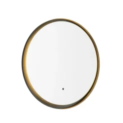Moderne badkamerspiegel zwart incl. LED en touch dimmer - Pim