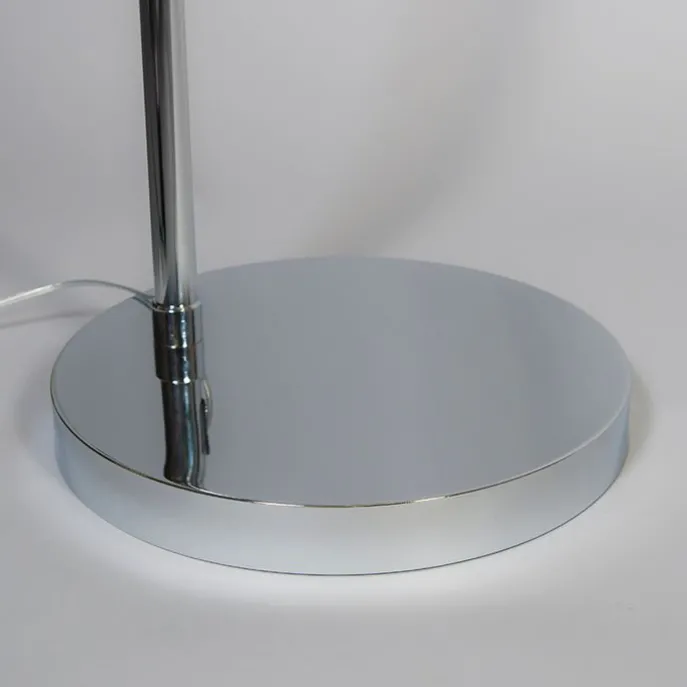 Moderne booglamp chroom verstelbaar zonder kap