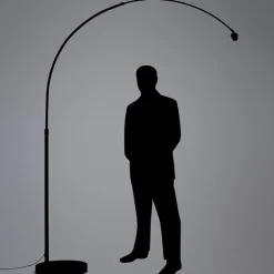 Moderne booglamp chroom verstelbaar zonder kap