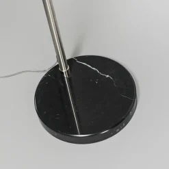 Moderne booglamp staal met marmeren voet - XXL