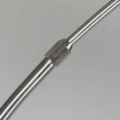 Moderne booglamp staal met zwarte stoffen kap - Arc Basic