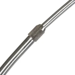 Moderne booglamp staal met grijze stoffen kap - Arc Basic