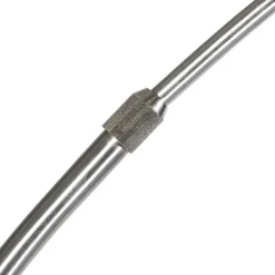 Moderne booglamp staal met witte stoffen kap - Arc Basic