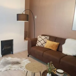 Moderne booglamp zwart met kap - Vinossa