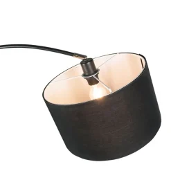 Moderne booglamp zwart met kap - Vinossa