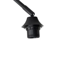 Moderne booglamp zwart met wit verstelbaar zonder kap - XXL