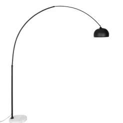 Moderne booglamp zwart met wit verstelbaar - XXL