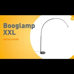 Moderne booglamp zwart met wit verstelbaar - XXL