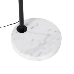 Moderne booglamp zwart met wit verstelbaar - XXL