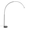 Moderne booglamp zwart met marmeren voet - XXL