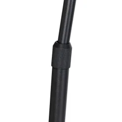 Moderne booglamp zwart met duo kap zwart met goud - XXL