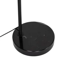 Moderne booglamp zwart met smoke glas - Arc