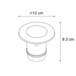 Moderne buiten grondspot zwart incl. LED IP67 - Ceci