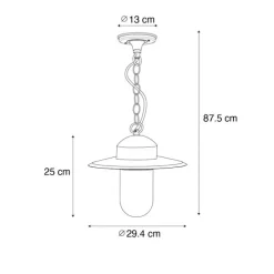 Moderne buiten hanglamp donkergroen IP44 - Kansas