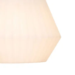 Moderne buiten hanglamp zwart met witte kap 32.9 cm IP44 - Robbert