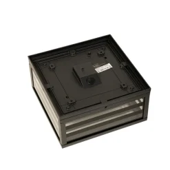 Moderne buiten plafondlamp zwart glas 2-lichts IP44 - Reims