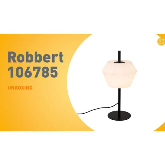 Moderne buiten tafellamp zwart met witte kap IP44 - Robbert