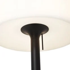 Moderne buiten vloerlamp zwart met witte kap IP44 - Mississippi
