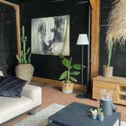 Moderne buiten vloerlamp zwart - Virginia