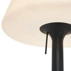 Moderne buiten vloerlamp zwart met witte kap IP44 - Big Virginia