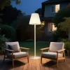 Moderne buiten vloerlamp beige met witte kap IP44 - Big Virginia