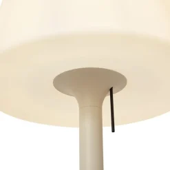 Moderne buiten vloerlamp beige met witte kap IP44 - Big Virginia