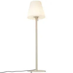 Moderne buiten vloerlamp beige met witte kap IP44 - Big Virginia