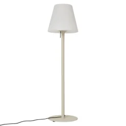 Moderne buiten vloerlamp beige met witte kap IP44 - Big Virginia