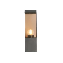 Moderne buiten wandlamp donkergrijs met smoke - Malios