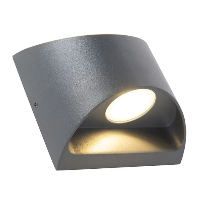 Moderne buiten wandlamp donkergrijs incl. LED 2-lichts IP54 - Mal