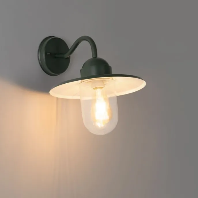 Moderne buiten wandlamp donkergroen IP44 - Kansas