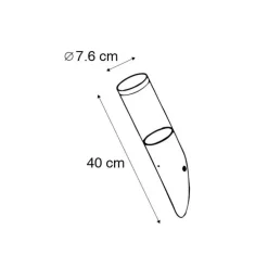 Moderne buiten wandlamp donkergrijs IP44 met schemersensor- Rox